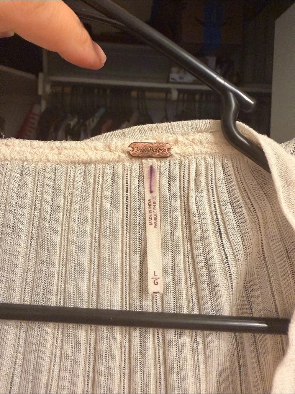 Free People sheer ivory